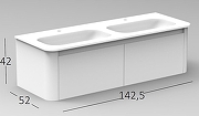 Тумба под раковину Boheme Armadi Art Voi 140 782-140-SF-D подвесная Stone Finish цвет Daphne-1