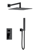 Душевая система Boheme Qubic 474-3-B цвет Черный матовый