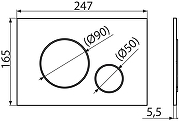 Инсталляция для унитаза Alcaplast AM101/1120-4:1 M678-VE-01 с клавишей смыва цвет Черный матовый-3