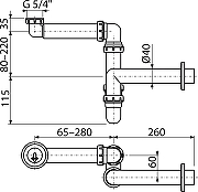 Сифон для раковины Alcaplast A434 цвет Белый-1