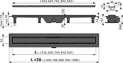 Душевой лоток Alcaplast APZ19BLACK-750 с решеткой цвет Черный матовый / под плитку-1