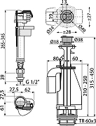 Сливная арматура Alcaplast SA08AS 1/2