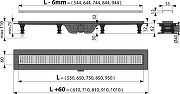 Душевой лоток Alcaplast APZ10-750M с решеткой цвет Хром матовый-1