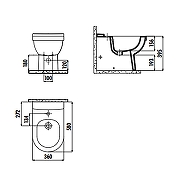 Биде Creavit Vitroya VT500-00CB00E-0000 Белое-1