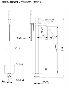 Смеситель для ванны Remer X-Style X08BR цвет Бронза масляная-1