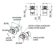 Смеситель для душа Remer X-Style X96BR цвет Бронза масляная-1