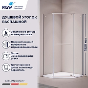 Душевой уголок RGW Passage (Пассаж) PA-081-1 80х80 3508081188-11 профиль Хром стекло прозрачное