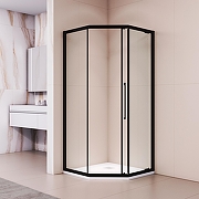 Душевой уголок RGW Passage (Пассаж) PA-86B 120х100 38088602-14N профиль Черный стекло прозрачное-2