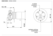 Переключатель потоков Remer X-Style N34DEV5 цвет Хром-1