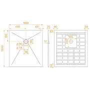Душевой поддон из искусственного камня RGW Stone Tray (Стоун Трей) ST-W 100х90 14152910-01-11ST цвет Белый-4
