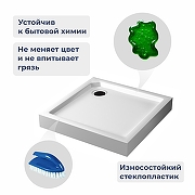 Душевой поддон из стеклопластика RGW SMC-C-W 80х80 12350188-0101 цвет Белый-2
