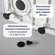 Душевой поддон из стеклопластика RGW SMC-C-W 80х80 12350188-0101 цвет Белый-4