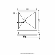 Душевой поддон из искусственного камня RGW Stone Tray (Стоун Трей) ST-G 90х90 16152099-002 цвет Графит-15