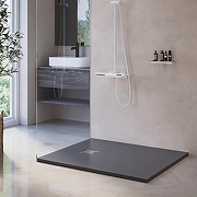 Душевой поддон из искусственного камня RGW Stone Tray (Стоун Трей) ST-G 100х80 16152810-002 цвет Графит-1