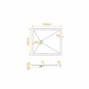 Душевой поддон из искусственного камня RGW Stone Tray (Стоун Трей) ST-W 100х90 16152910-001 цвет Белый-17