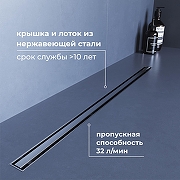 Душевой лоток RGW SDR-54-40 79215440-01 с решеткой цвет Хром-1