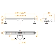 Душевой лоток RGW SDR-54B-40 79215440-04 с решеткой цвет Черный-8