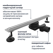 Душевой лоток RGW SDR-54-60 79215460-01 с решеткой цвет Хром-6