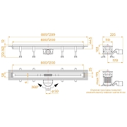 Душевой лоток RGW SDR-55-80 79215580-01 с решеткой цвет Хром-9
