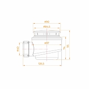Сифон для душевого поддона RGW E510C 81245100-01 цвет Хром-2