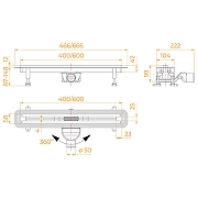 Душевой лоток RGW SDR-56-60 79215660-01 с решеткой цвет Хром-8