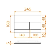 Кнопка смыва для инсталляции RGW SWH-08CB 80420008-001 цвет Хром-2