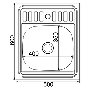 Кухонная мойка Mixline 50 527966 цвет Хром со смесителем Viko V-4110 Хром-13