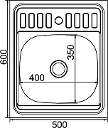 Кухонная мойка Mixline 50 527974 цвет Хром со смесителем Viko V-4110 Хром-13