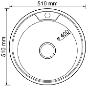 Кухонная мойка Mixline 51 528184 цвет Хром со смесителем Viko V-4110 Хром-13