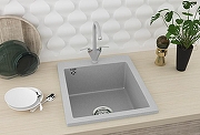 Кухонная мойка Ulgran Classic U-404-342 Графит со смесителем Splenka S201.40.09 Графит матовый-2