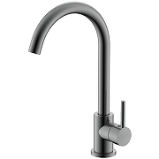 Кухонная мойка Ulgran Classic U-404-342 Графит со смесителем Splenka S201.40.09 Графит матовый-3