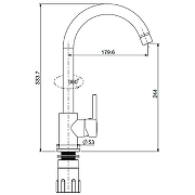Кухонная мойка Ulgran Classic U-404-342 Графит со смесителем Splenka S201.40.09 Графит матовый-13