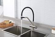 Кухонная мойка Paulmark Next-Skew 58 Uni PM885844-BS Брашированная сталь со смесителем Gappo G4398-85 Сатин Черный-10