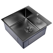Кухонная мойка Mixline Pro 50 552931 цвет Черный графит со смесителем Swedbe Selene Plus 8440 Нержавеющая сталь Черный-2