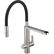 Кухонная мойка Mixline Pro 50 552931 цвет Черный графит со смесителем Swedbe Selene Plus 8440 Нержавеющая сталь Черный-7