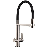 Кухонная мойка Mixline Pro 50 552931 цвет Черный графит со смесителем Swedbe Selene Plus 8440 Нержавеющая сталь Черный-8