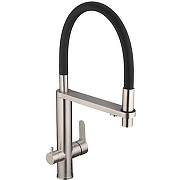 Кухонная мойка Mixline Pro 50 552931 цвет Черный графит со смесителем Swedbe Selene Plus 8440 Нержавеющая сталь Черный-9