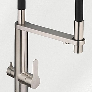 Кухонная мойка Mixline Pro 50 552931 цвет Черный графит со смесителем Swedbe Selene Plus 8440 Нержавеющая сталь Черный-13