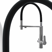 Кухонная мойка Mixline Pro 50 552931 цвет Черный графит со смесителем Swedbe Selene Plus 8440 Нержавеющая сталь Черный-18