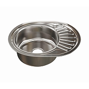 Кухонная мойка Mixline 57 L 528190 цвет Хром со смесителем Viko V-4110 Хром-1