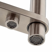 Кухонная мойка GranFest Vertex GF-V-580 Черная со смесителем Swedbe Selene Plus 8440 Нержавеющая сталь Черный-18
