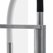 Кухонная мойка Ulgran Quartz Underground 500-07 Уголь со смесителем Swedbe Selene Plus 8440 Нержавеющая сталь Черный-15