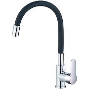 Кухонная мойка Paulmark Lumi 55 UNI LU55-AN Антрацит со смесителем Maretti Project PC31RGZ32 Хром Черный-3