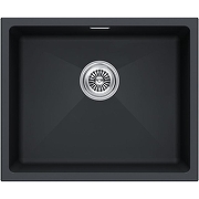 Кухонная мойка Paulmark Lumi 55 UNI LU55-AN Антрацит со смесителем Maretti Project PC31RGZ32 Хром Черный-1