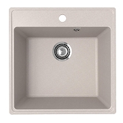 Кухонная мойка Ulgran Quartz Forte 505-10 Песок со смесителем Florentina Арес 333.19H.2123.107 Песочный-1