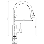 Кухонная мойка Mixline Pro 60 L 551875 цвет Сатин со смесителем Splenka S203.49.05 Сатин-18