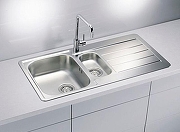 Кухонная мойка Alveus Line 10 NAT-90 980x500 1064281 Натуральная сталь со смесителем Gappo G4099 Нержавеющая сталь-2