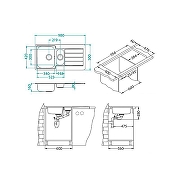 Кухонная мойка Alveus Line 10 NAT-90 980x500 1064281 Натуральная сталь со смесителем Gappo G4099 Нержавеющая сталь-15