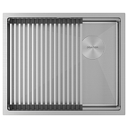 Кухонная мойка Paulmark Next-Pro 54 Uni PM705445-BS цвет Брашированная сталь со смесителем Gappo G4099 Нержавеющая сталь-1