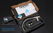 Кухонная мойка Ulgran Practik PR-M 575-003 Светло-серая со смесителем Gappo G4099 Нержавеющая сталь-13